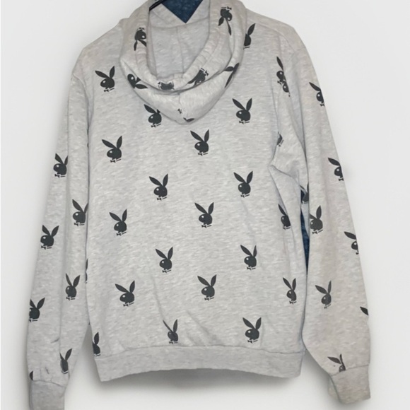 Vintage Playboy Bunny Men’s Grey All Over Print Logo Streetwear Skater Size S - Picture 5 of 10